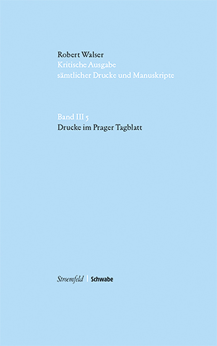 Cover: 9783796548291 | Drucke im Prager Tagblatt | Robert Walser | Buch | 280 S. | Deutsch