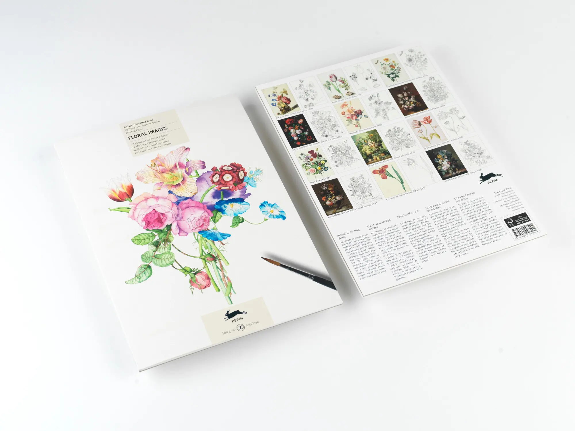 Cover: 9789460098291 | Floral Images | Artists' Colouring Book | Pepin Van Roojen | Buch