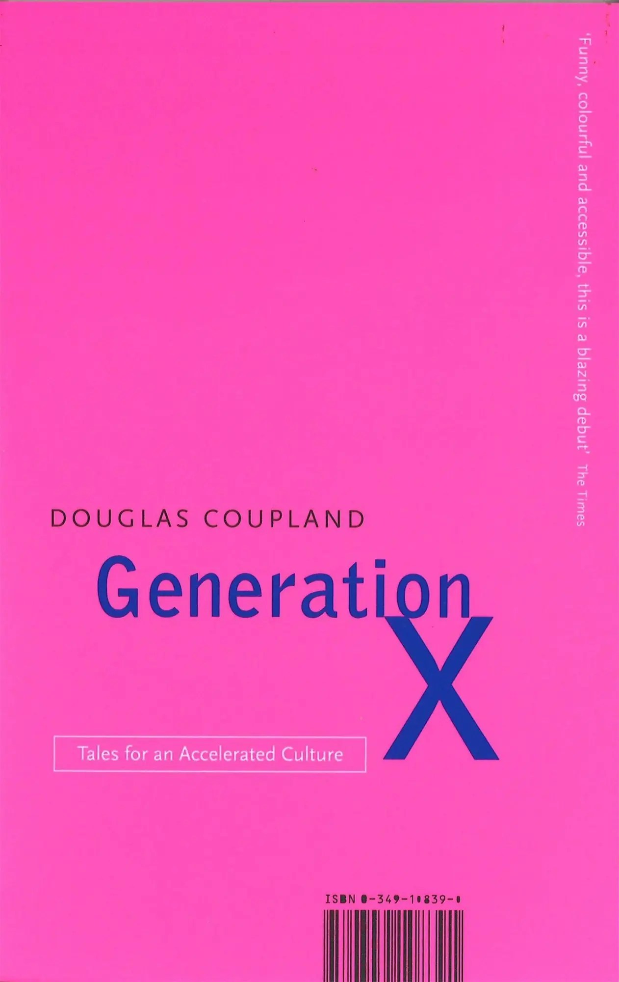 Cover: 9780349108391 | Generation X | Tales for an accelerated Culture | Douglas Coupland