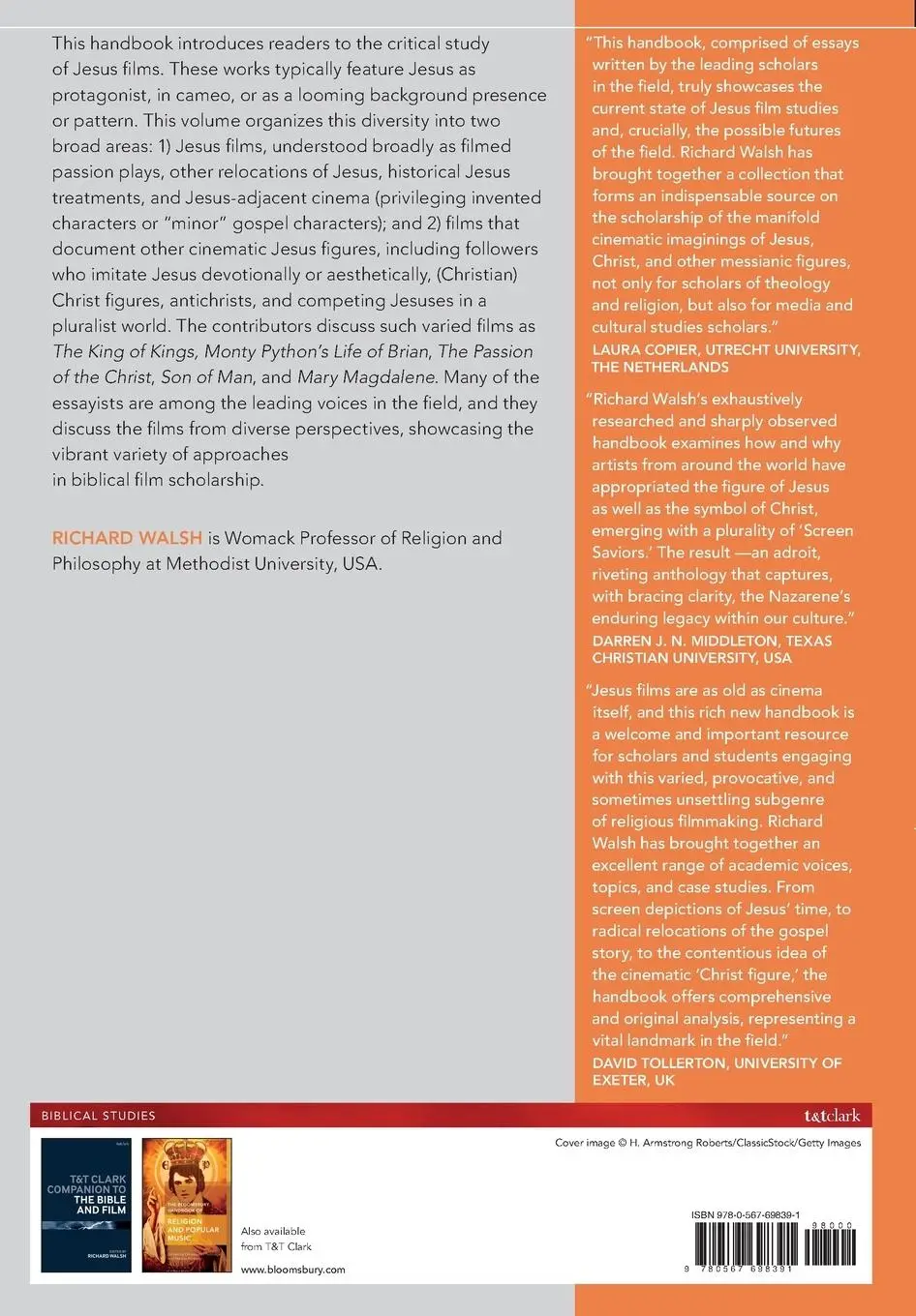 Rückseite: 9780567698391 | T&amp;T Clark Handbook of Jesus and Film | Richard Walsh | Taschenbuch
