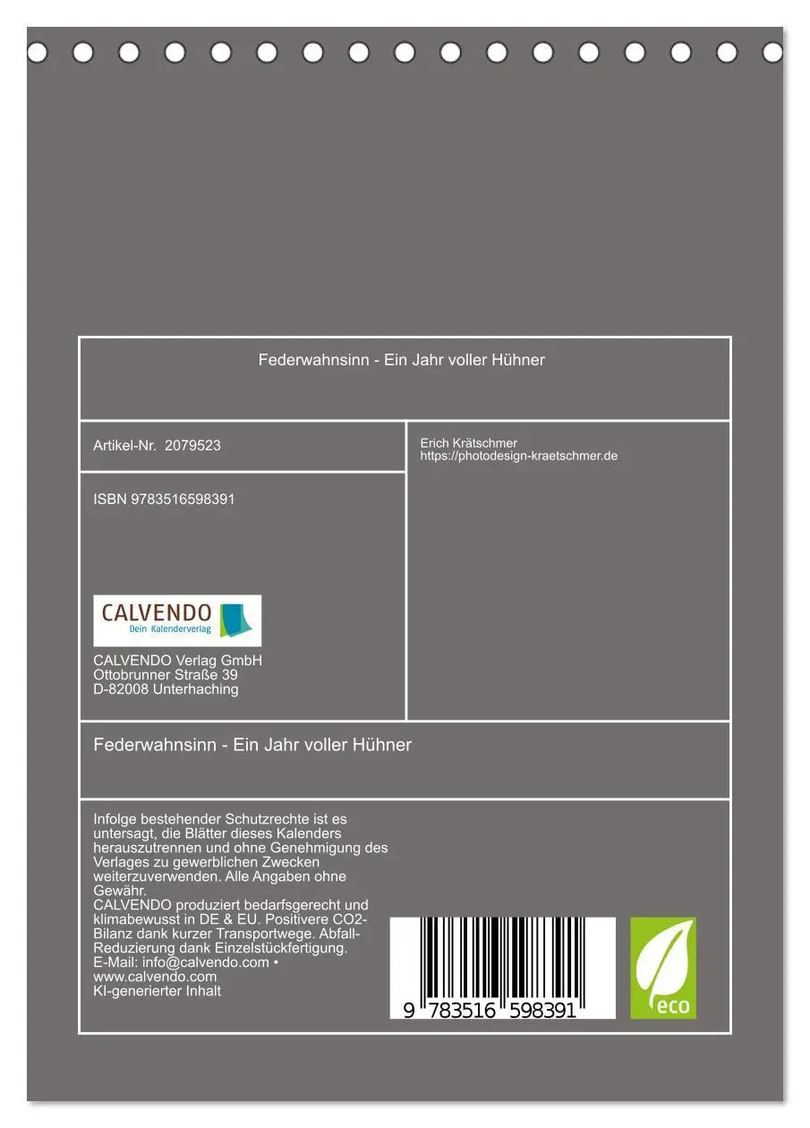 Bild: 9783516598391 | Federwahnsinn - Ein Jahr voller Hühner (Tischkalender 2026 DIN A5...