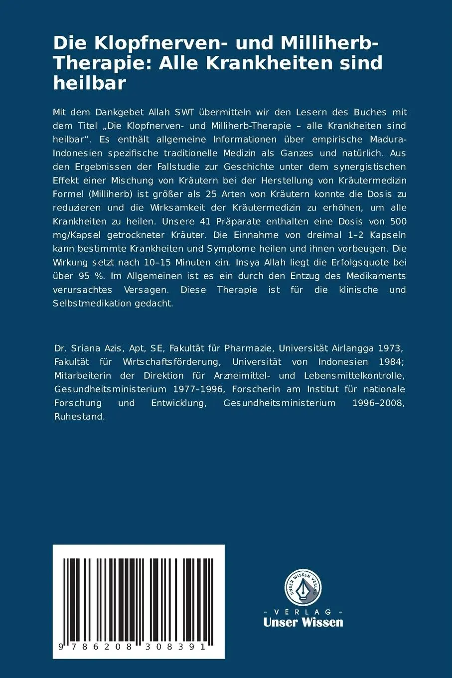 Rückseite: 9786208308391 | Die Klopfnerven- und Milliherb-Therapie: Alle Krankheiten sind heilbar