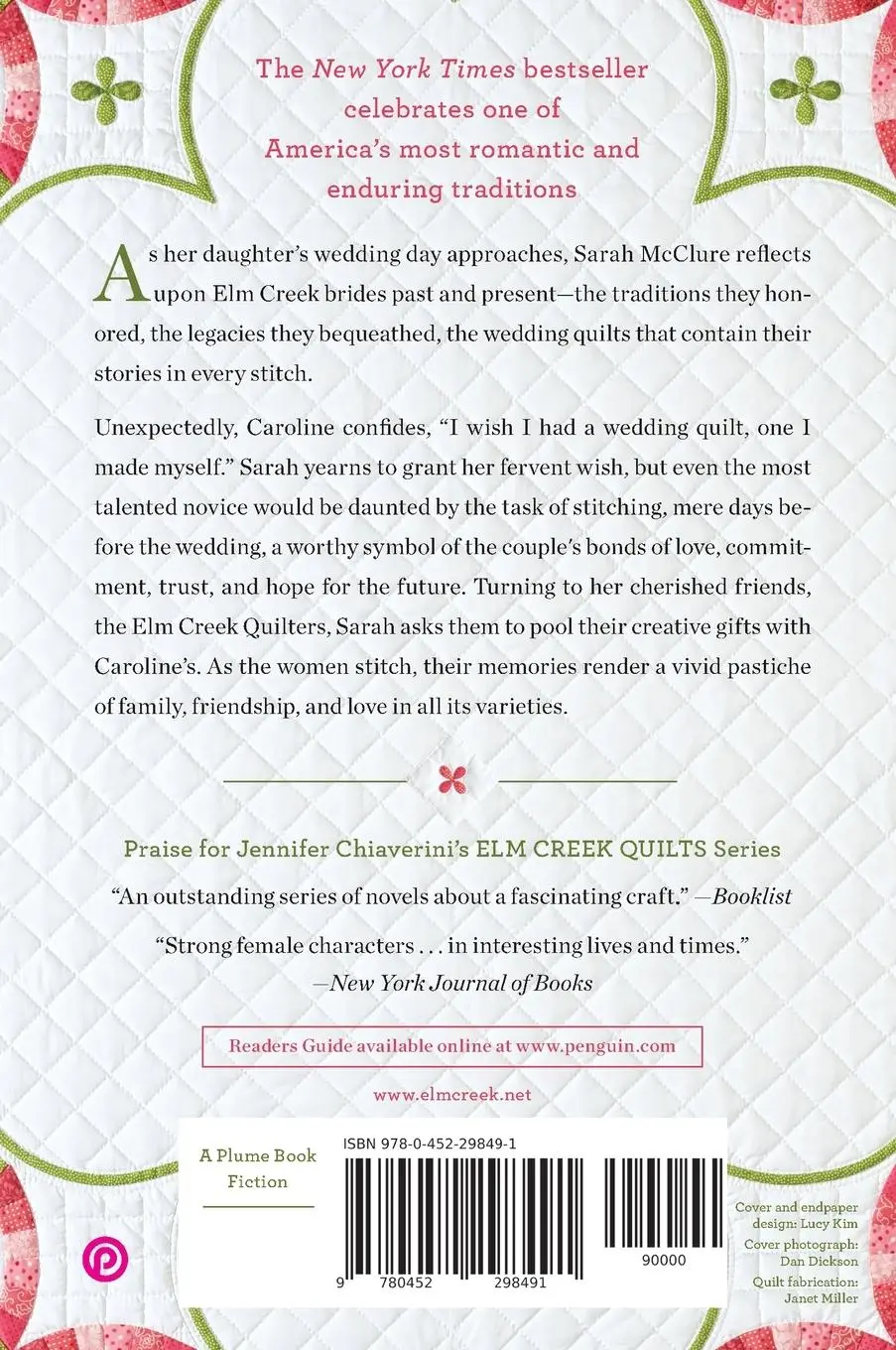 Rückseite: 9780452298491 | The Wedding Quilt | An Elm Creek Quilts Novel | Jennifer Chiaverini