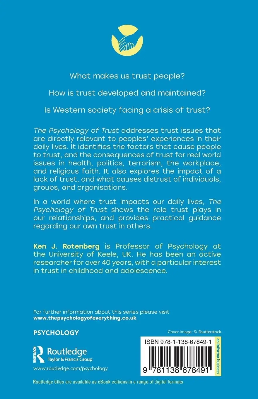 Rückseite: 9781138678491 | The Psychology of Trust | Ken J. Rotenberg | Taschenbuch | Englisch