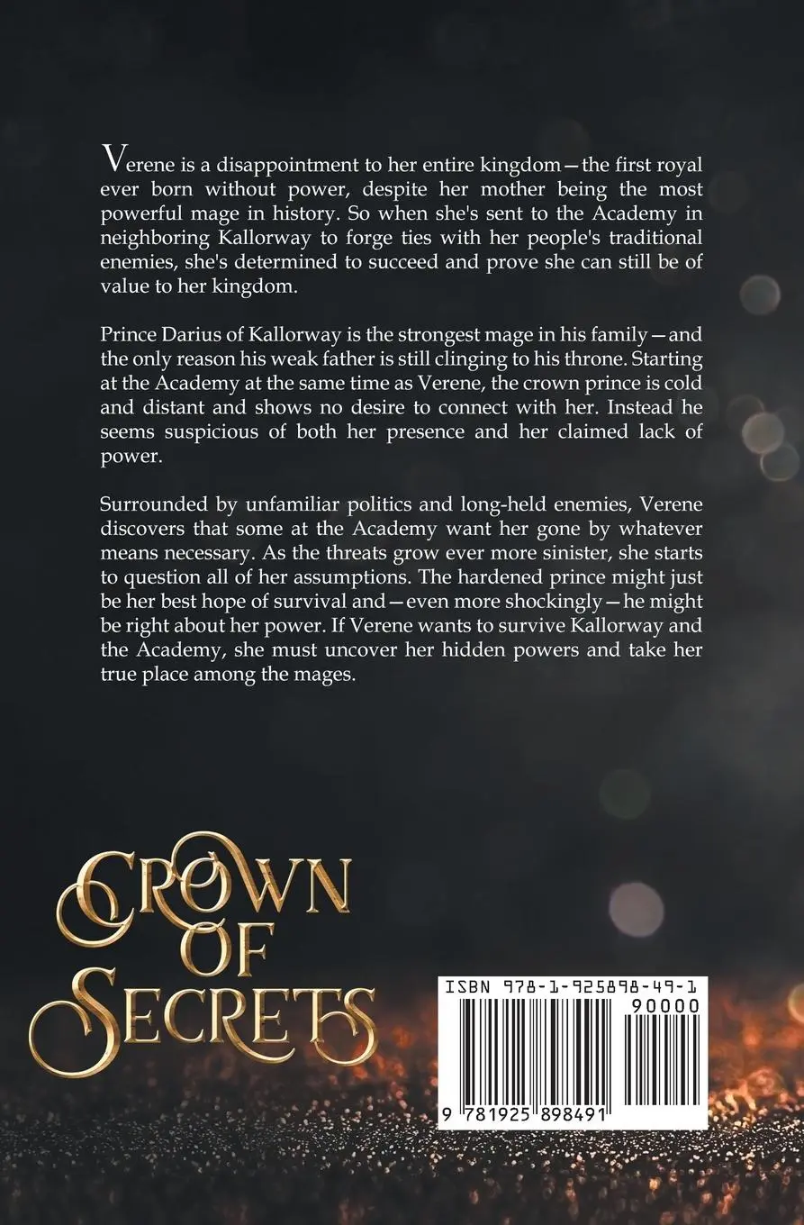 Rückseite: 9781925898491 | Crown of Secrets | Melanie Cellier | Taschenbuch | Englisch | 2020