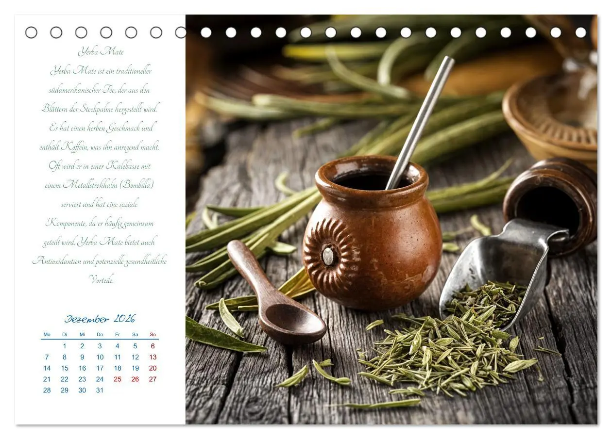 Bild: 9783457328491 | Ein Jahr in Tassen - Die Welt des Tees (Tischkalender 2026 DIN A5...