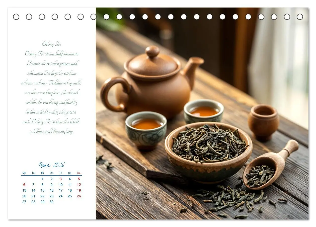 Bild: 9783457328491 | Ein Jahr in Tassen - Die Welt des Tees (Tischkalender 2026 DIN A5...