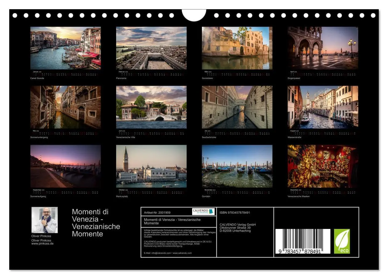 Bild: 9783457878491 | Momenti di Venezia - Venezianische Momente (Wandkalender 2026 DIN...