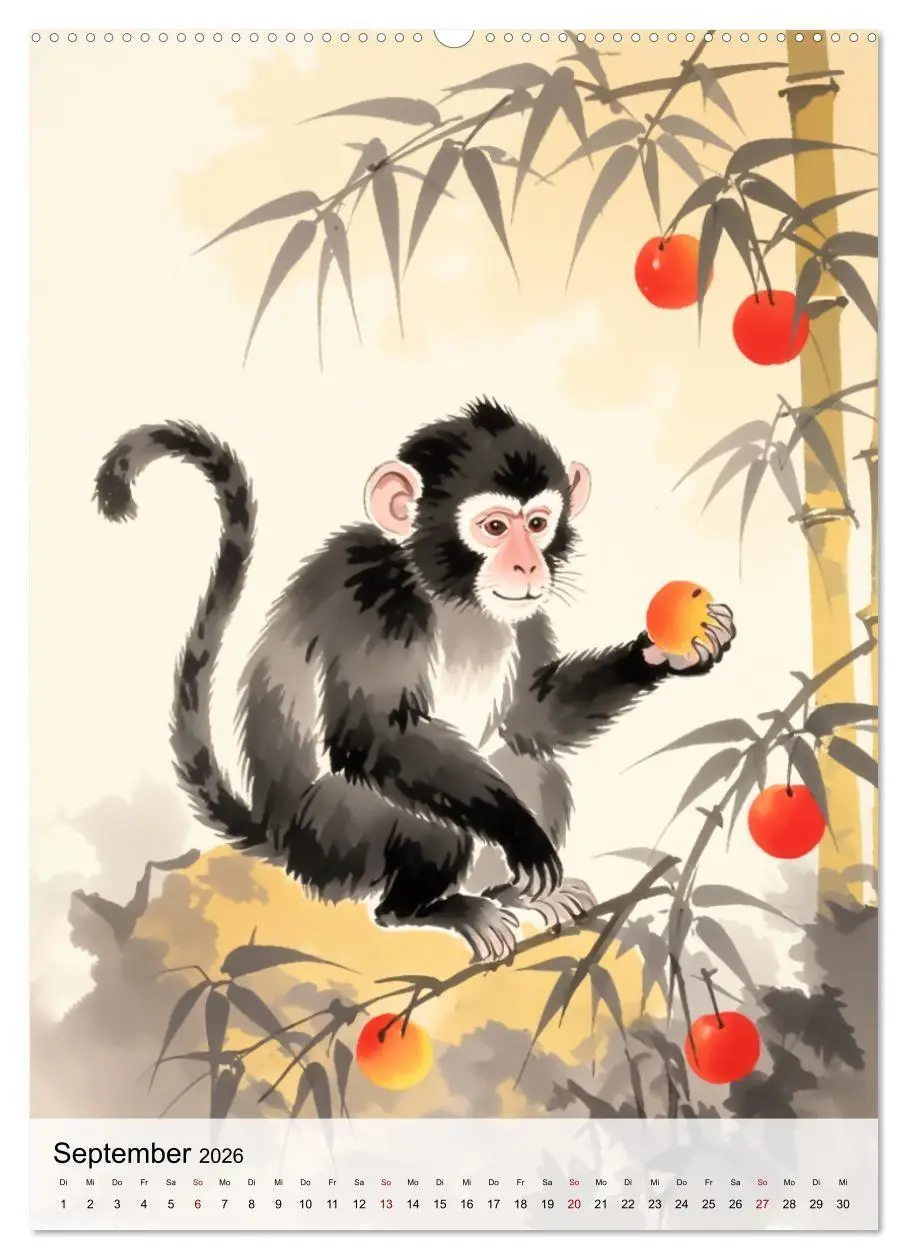 Bild: 9783516728491 | Die 12 chinesischen Tierkreiszeichen (Wandkalender 2026 DIN A2...