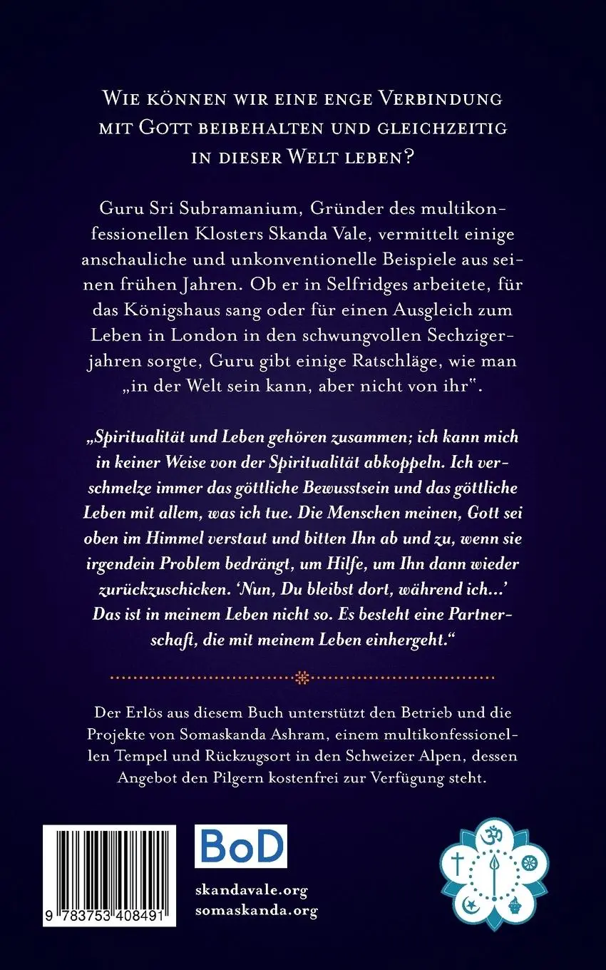 Rückseite: 9783753408491 | Leben mit Gott | Die Autobiografie von Guru Sri Subramanium | Buch