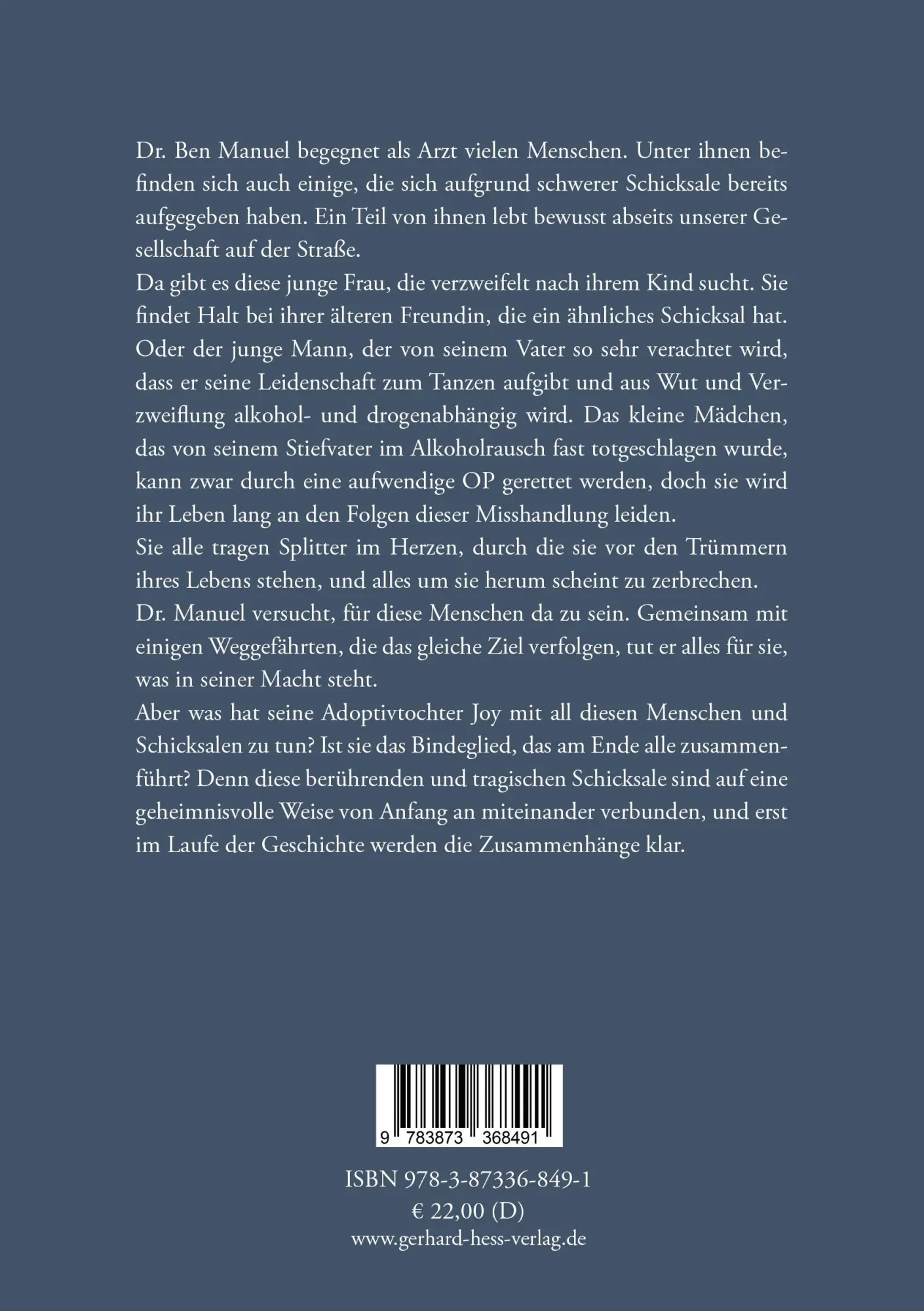 Rückseite: 9783873368491 | Splitter in unseren Herzen | Kristina Böhm | Taschenbuch | 550 S.