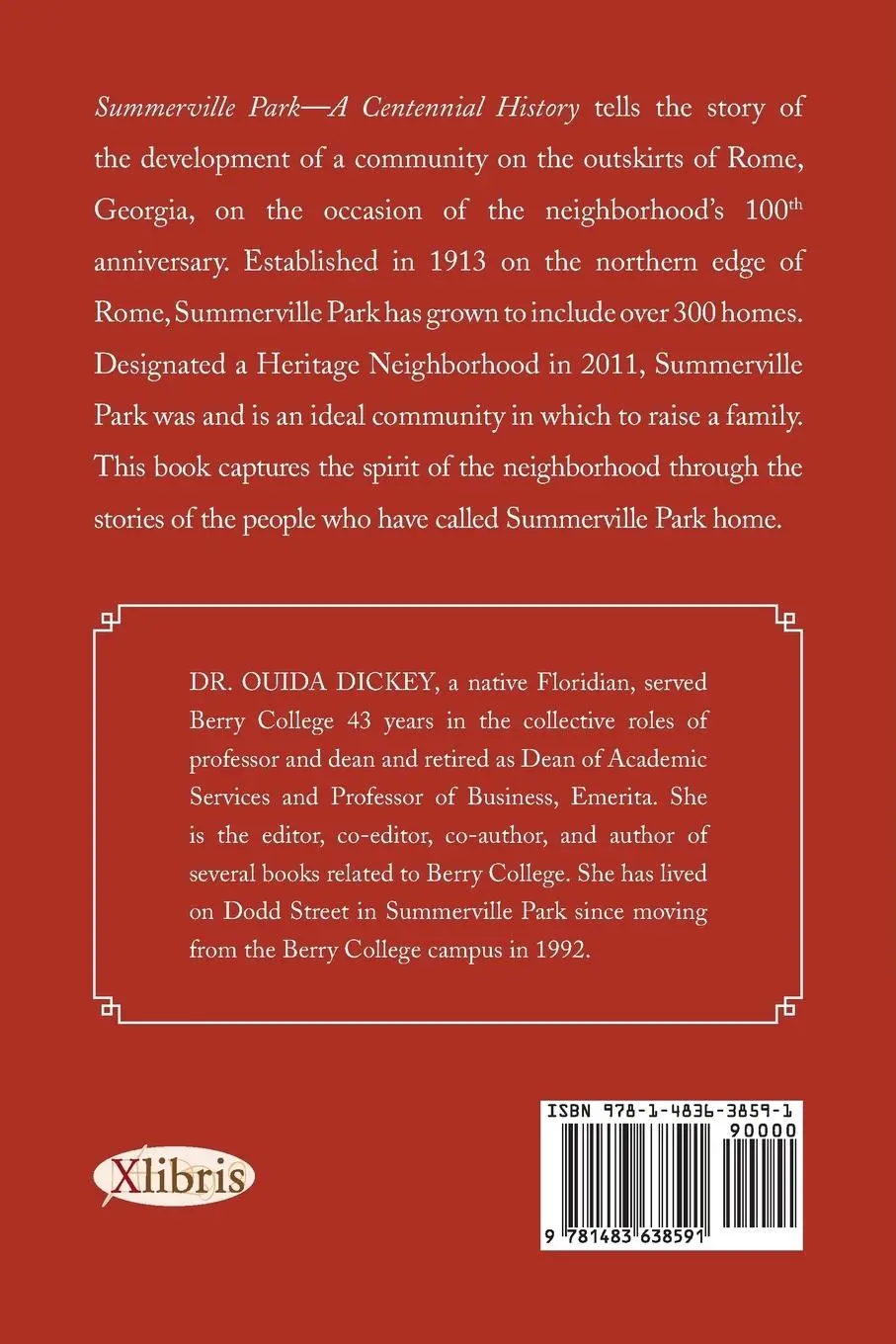 Rückseite: 9781483638591 | Summerville Park | A Centennial History | Ouida Word Dickey | Buch