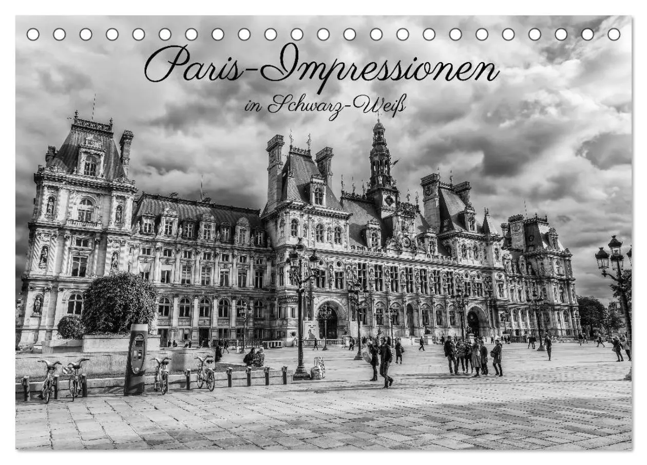 Cover: 9783457938591 | Paris-Impressionen in Schwarz-Weiß (Tischkalender 2026 DIN A5...