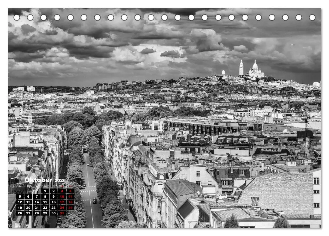 Bild: 9783457938591 | Paris-Impressionen in Schwarz-Weiß (Tischkalender 2026 DIN A5...