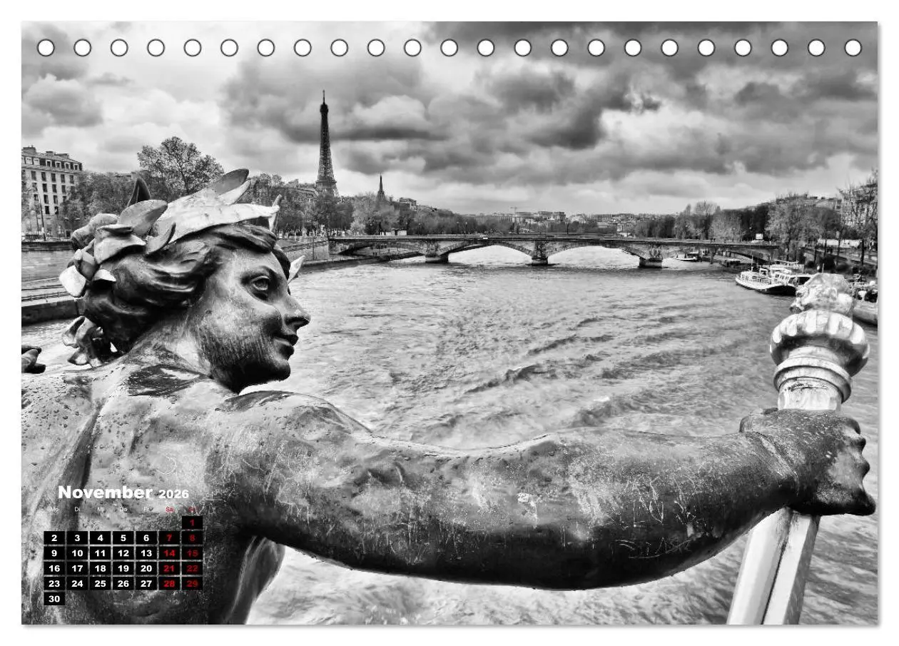Bild: 9783457938591 | Paris-Impressionen in Schwarz-Weiß (Tischkalender 2026 DIN A5...