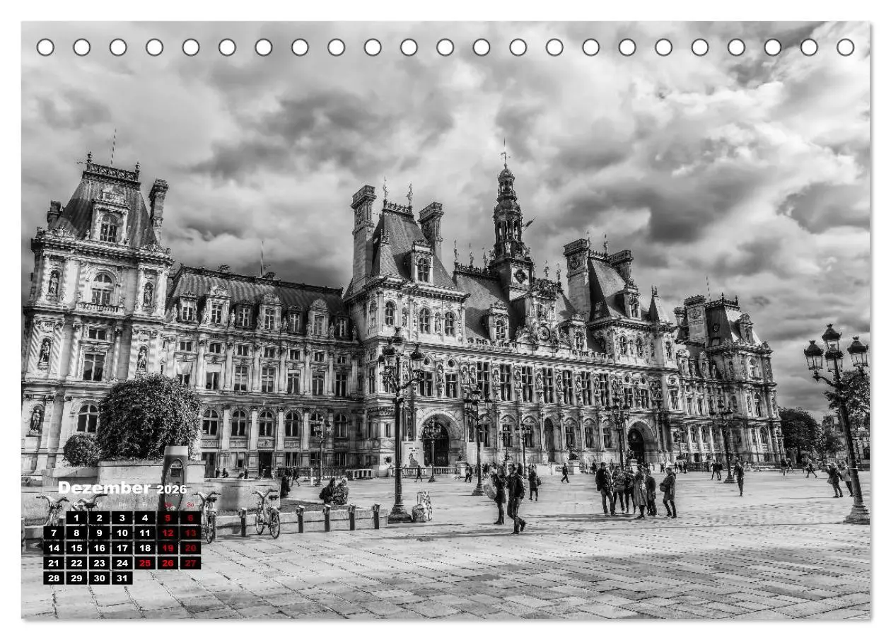 Bild: 9783457938591 | Paris-Impressionen in Schwarz-Weiß (Tischkalender 2026 DIN A5...