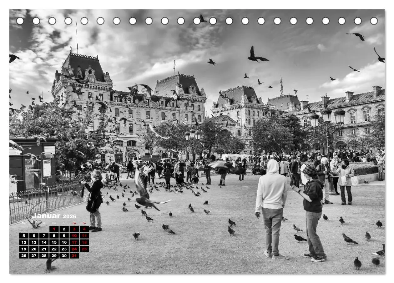 Bild: 9783457938591 | Paris-Impressionen in Schwarz-Weiß (Tischkalender 2026 DIN A5...