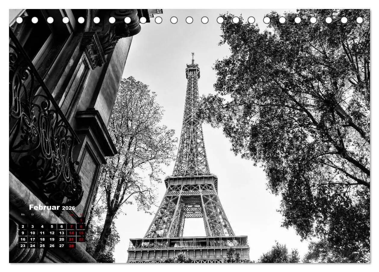 Bild: 9783457938591 | Paris-Impressionen in Schwarz-Weiß (Tischkalender 2026 DIN A5...