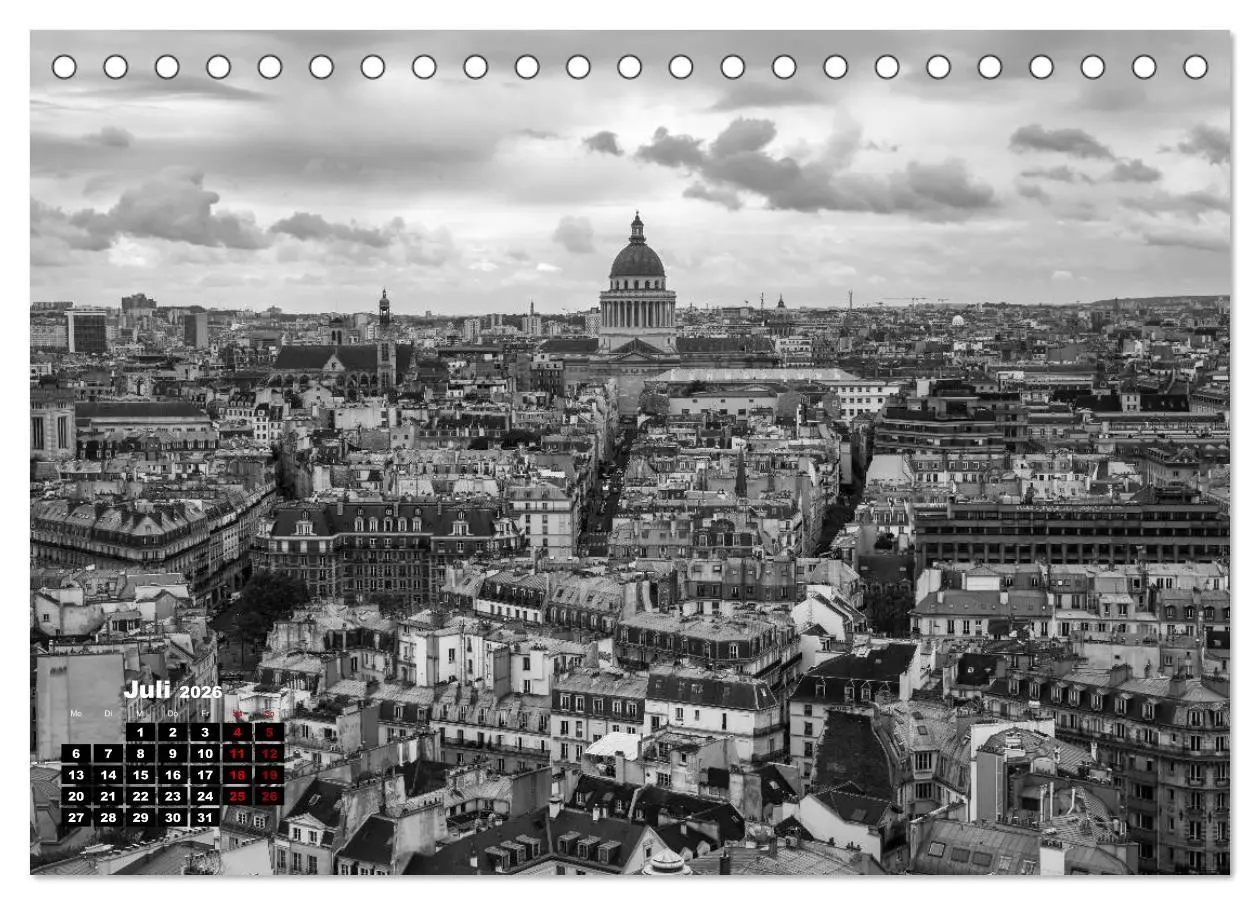 Bild: 9783457938591 | Paris-Impressionen in Schwarz-Weiß (Tischkalender 2026 DIN A5...