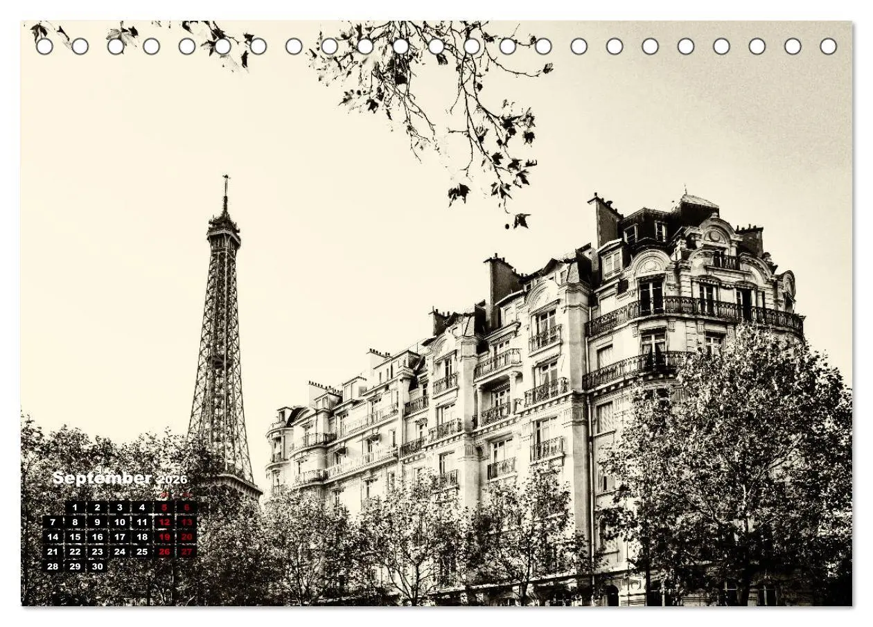 Bild: 9783457938591 | Paris-Impressionen in Schwarz-Weiß (Tischkalender 2026 DIN A5...