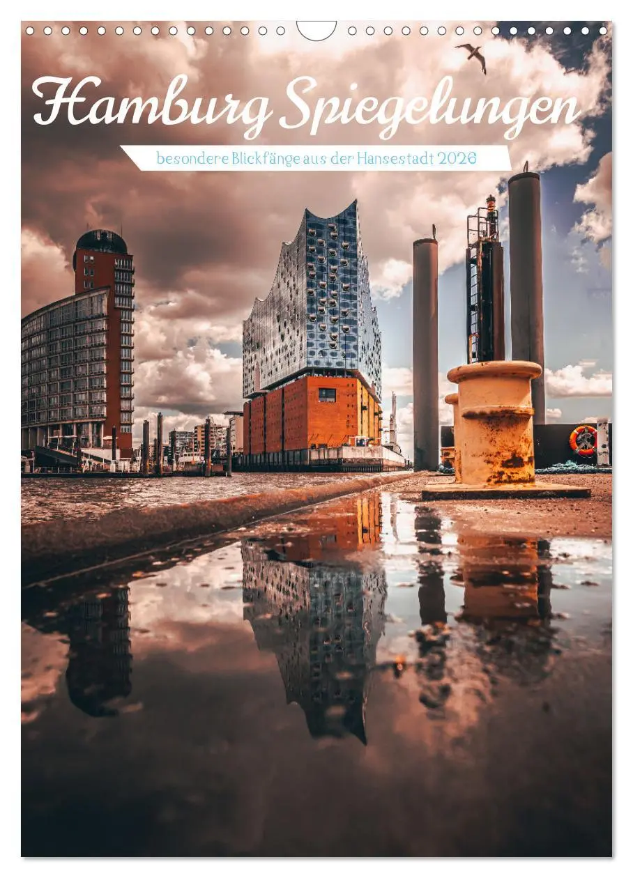 Cover: 9783516338591 | Hamburg Spiegelungen 2026 (Wandkalender 2026 DIN A3 hoch), CALVENDO...