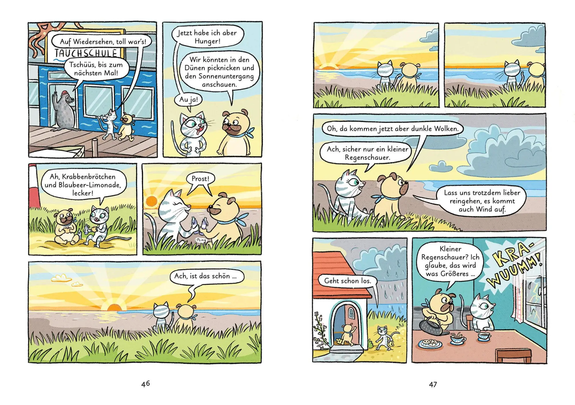 Bild: 9783570178591 | Mein Abenteuercomic - Mops und Kätt fahren ans Meer | Vera Schmidt