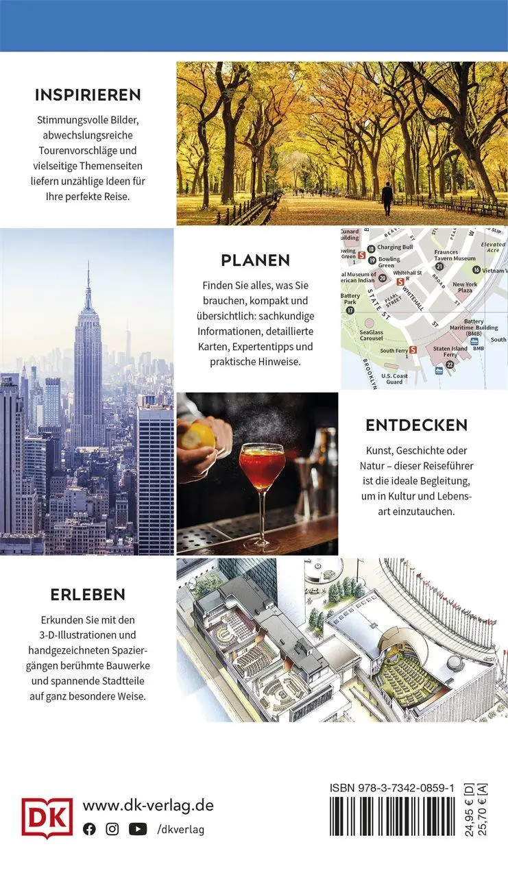 Rückseite: 9783734208591 | Vis-à-Vis Reiseführer New York | DK Verlag - Reise | Taschenbuch