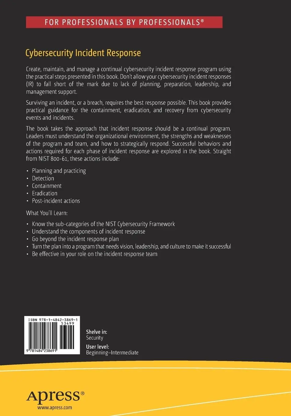 Rückseite: 9781484238691 | Cybersecurity Incident Response | Eric C. Thompson | Taschenbuch | xv