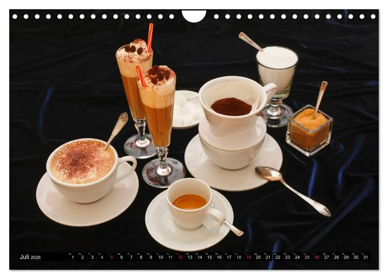 Bild: 9783516018691 | Feine Kaffeevariationen (Wandkalender 2026 DIN A4 quer), CALVENDO...