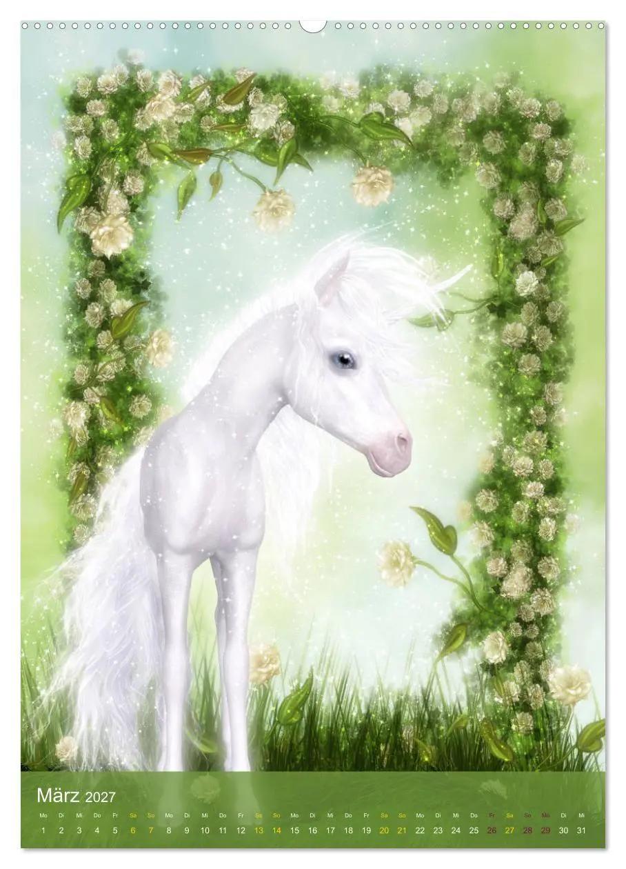 Bild: 9783569728691 | Zauberhaft liebe Einhörner - Kalender (Wandkalender 2027 DIN A2...
