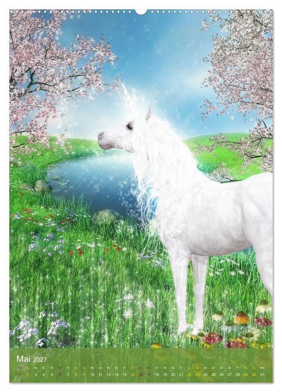 Bild: 9783569728691 | Zauberhaft liebe Einhörner - Kalender (Wandkalender 2027 DIN A2...
