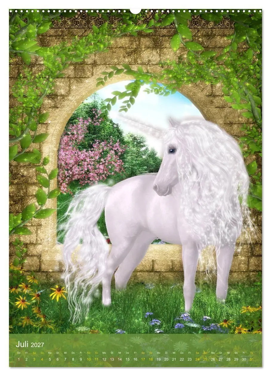 Bild: 9783569728691 | Zauberhaft liebe Einhörner - Kalender (Wandkalender 2027 DIN A2...