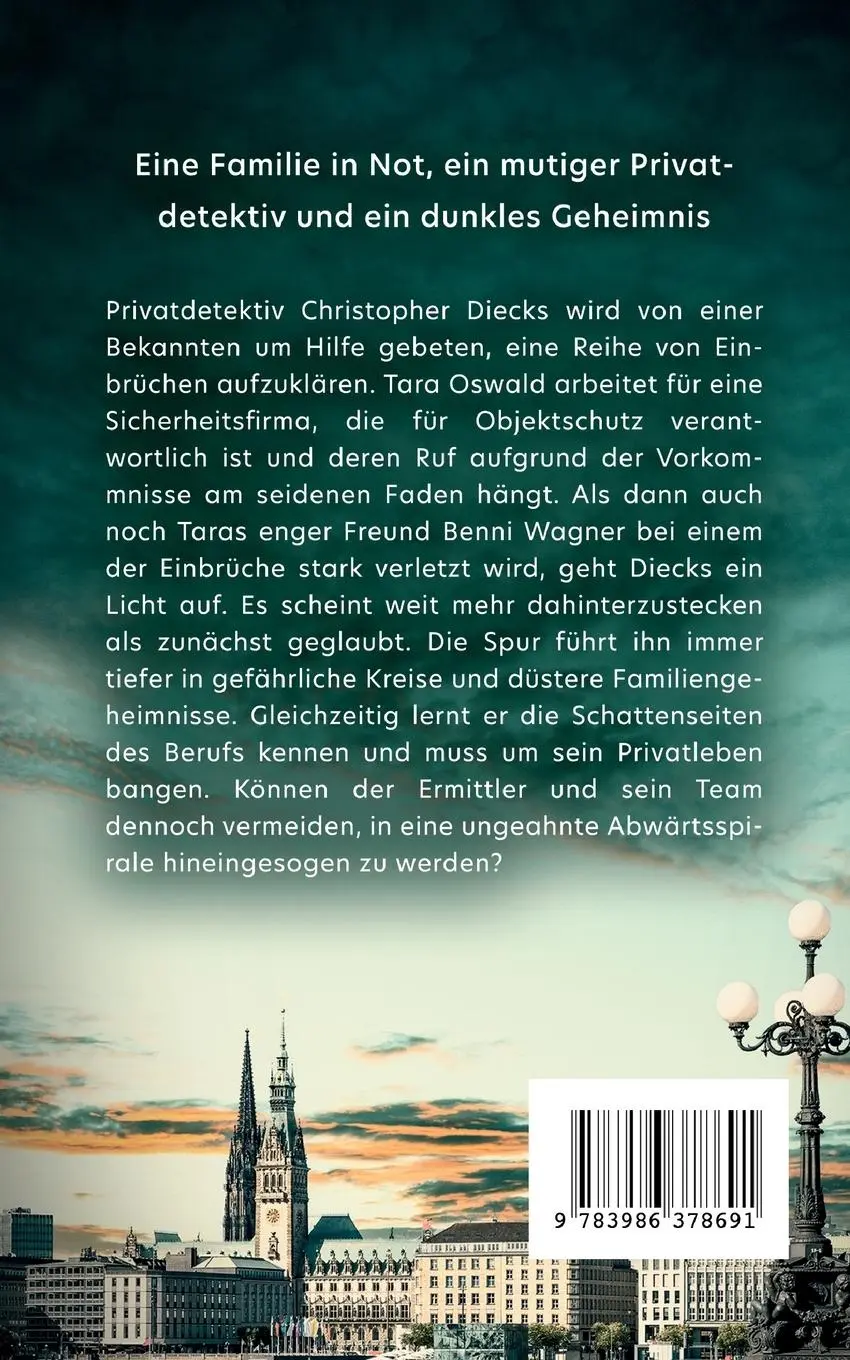 Rückseite: 9783986378691 | Dunkles Spiel Ein spannender Krimi über einen Hamburger Privatdetektiv
