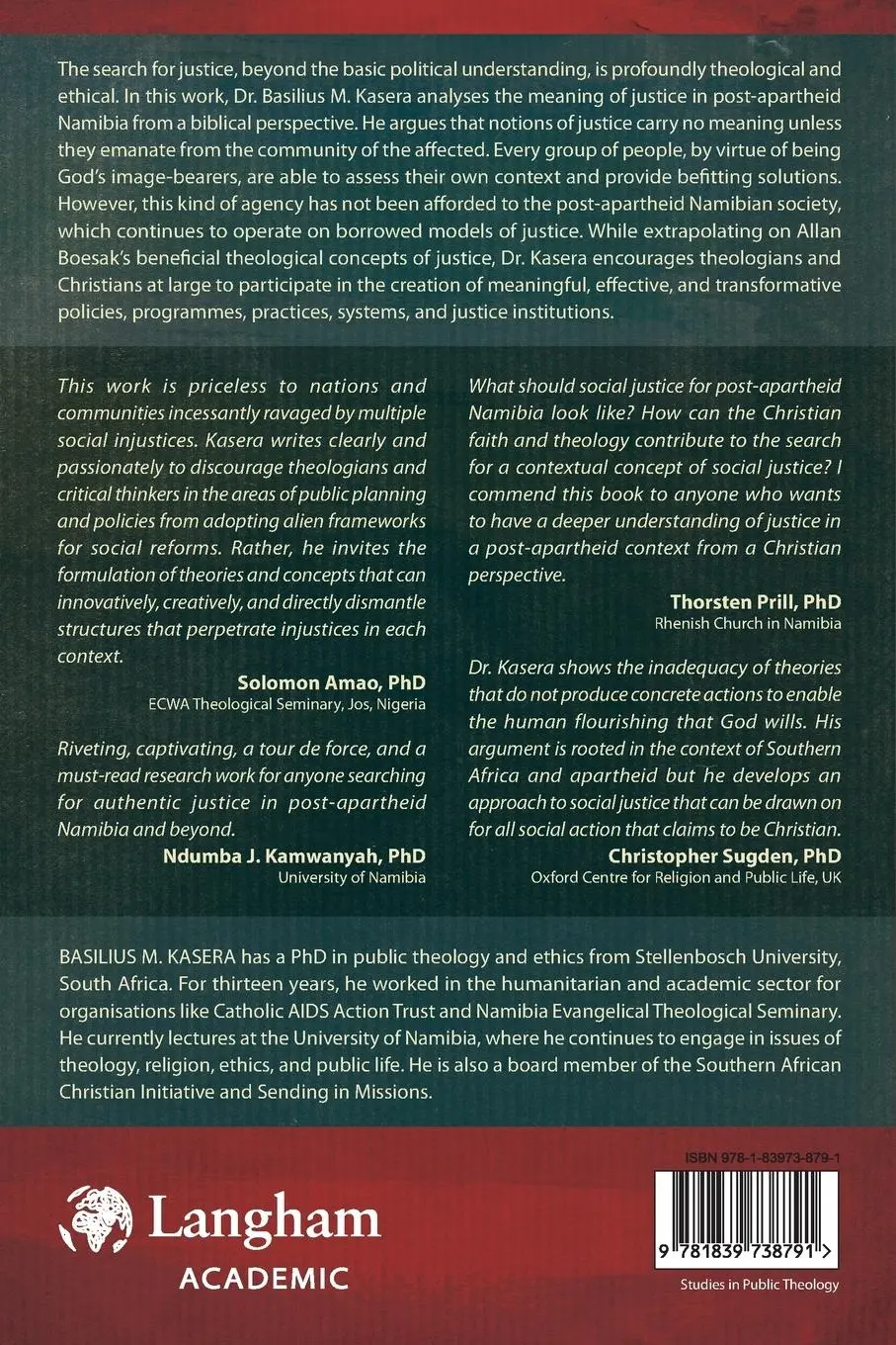 Rückseite: 9781839738791 | Towards a Contextualized Conceptualization of Social Justice for...