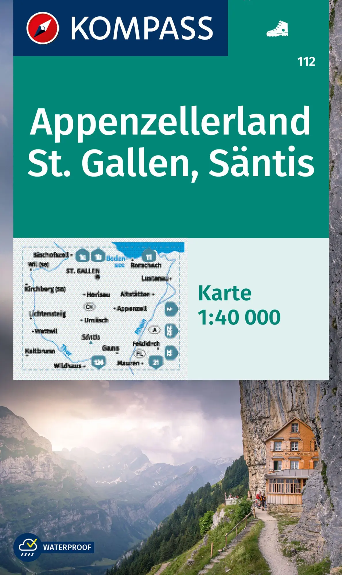Cover: 9783991218791 | KOMPASS Wanderkarte 112 Appenzellerland, St. Gallen, Säntis 1:40.000