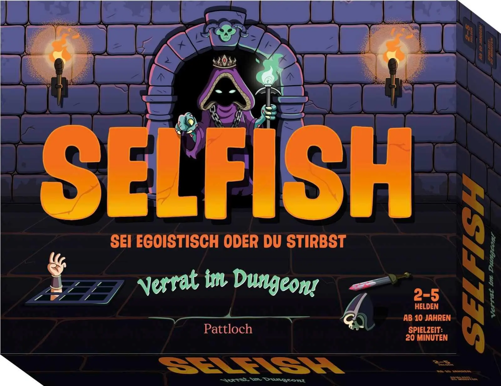 Cover: 4260308348891 | Selfish - Verrat im Dungeon! | Ridley'S Games | Spiel | Schachtel