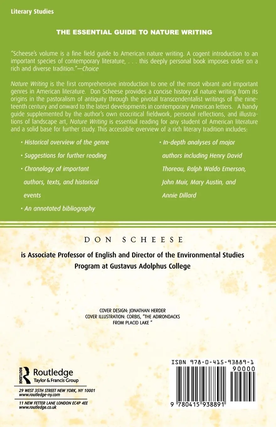 Rückseite: 9780415938891 | Nature Writing | Don Scheese | Taschenbuch | Englisch | 2002