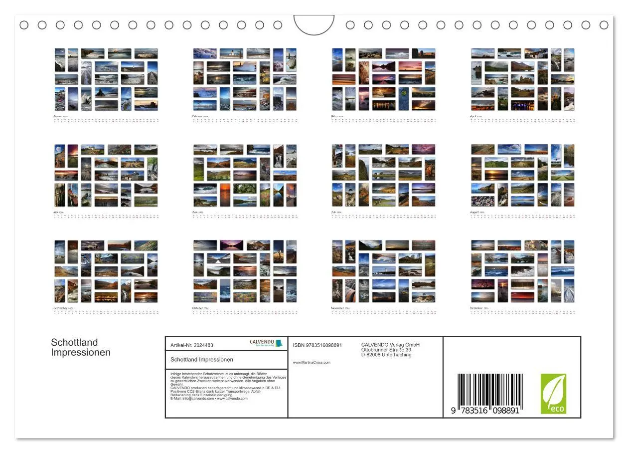 Bild: 9783516098891 | Schottland Impressionen (Wandkalender 2026 DIN A4 quer), CALVENDO...
