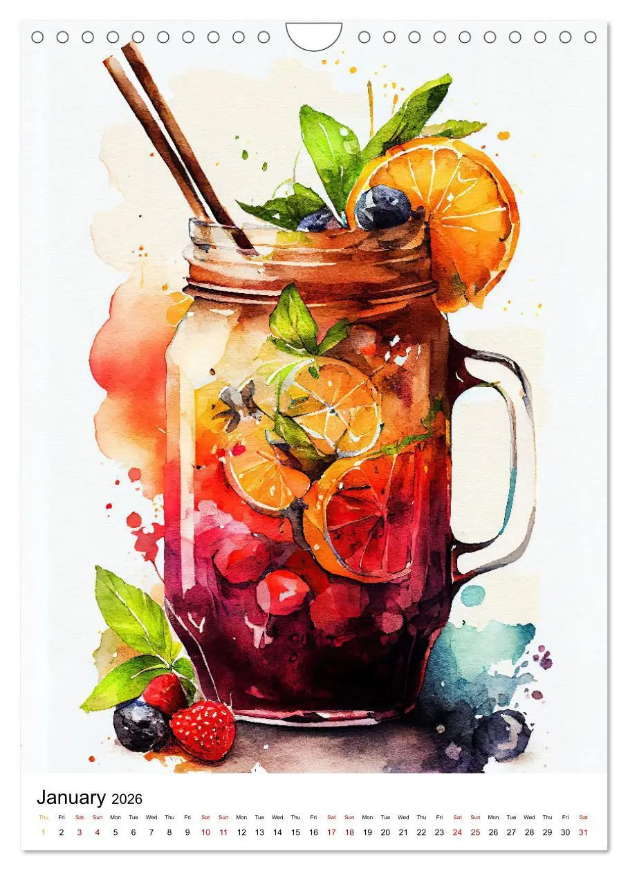 Bild: 9783516548891 | Artistic cocktails (Wall Calendar 2026 DIN A4 portrait), CALVENDO...