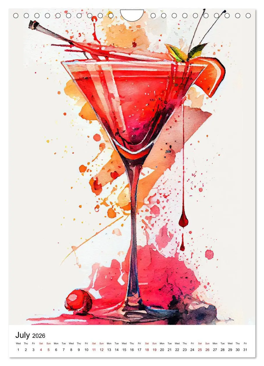 Bild: 9783516548891 | Artistic cocktails (Wall Calendar 2026 DIN A4 portrait), CALVENDO...