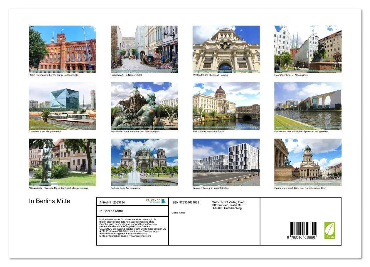Bild: 9783516618891 | In Berlins Mitte (Wandkalender 2026 DIN A3 quer), CALVENDO...