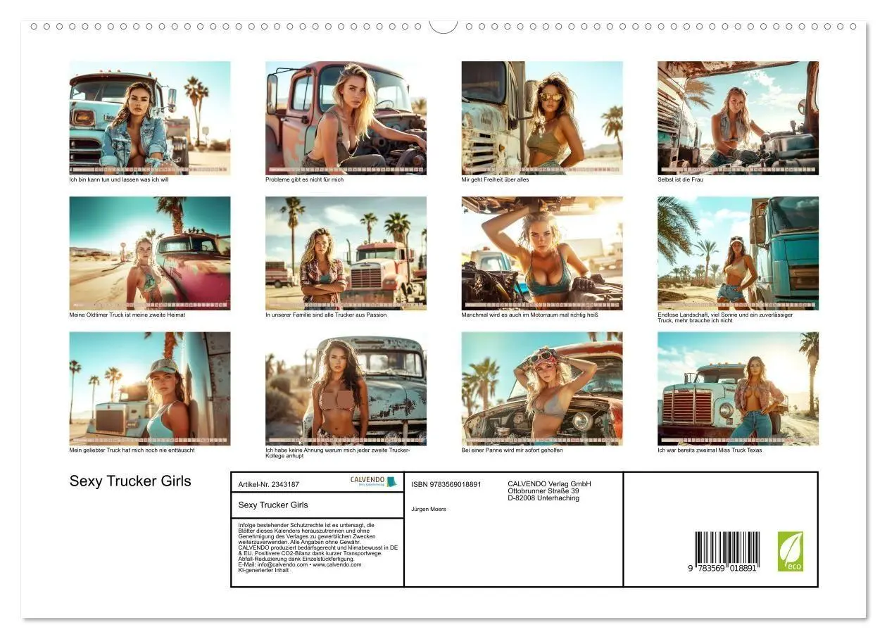 Bild: 9783569018891 | Sexy Trucker Girls (hochwertiger Premium Wandkalender 2027 DIN A2...