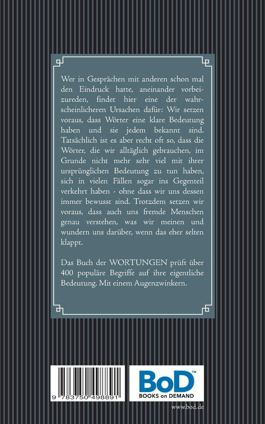 Rückseite: 9783750498891 | Buch der Wortungen | Yehuda Shenef | Taschenbuch | Paperback | 112 S.