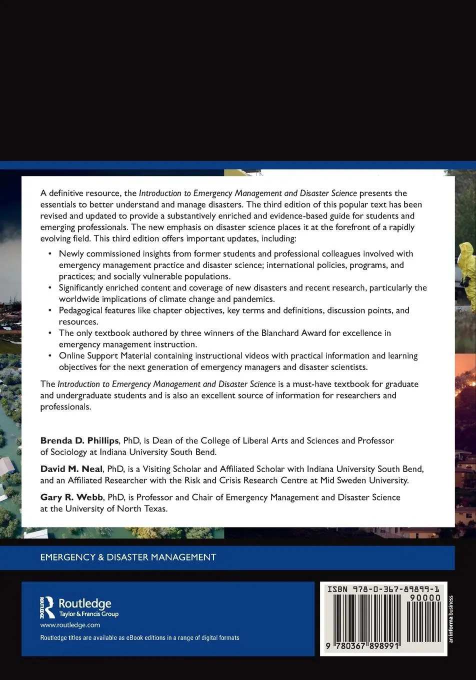 Rückseite: 9780367898991 | Introduction to Emergency Management and Disaster Science | Buch