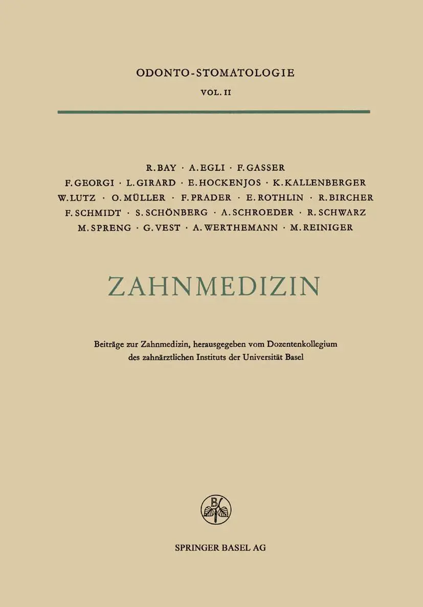 Cover: 9783034858991 | Zahnmedizin | E. Hockenjos (u. a.) | Taschenbuch | 281 S. | Deutsch