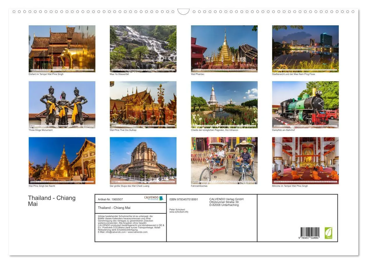 Bild: 9783457518991 | Thailand - Chiang Mai (Wandkalender 2026 DIN A2 quer), CALVENDO...