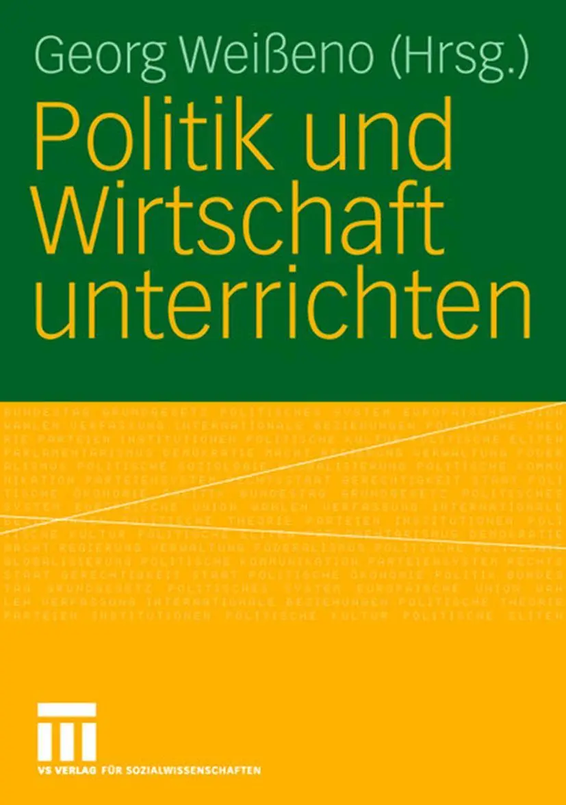 Cover: 9783531148991 | Politik und Wirtschaft unterrichten | Georg Weißeno | Taschenbuch