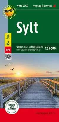 Cover: 9783707918991 | Sylt, Wander-, Rad- und Freizeitkarte 1:35.000, freytag &amp; berndt,...
