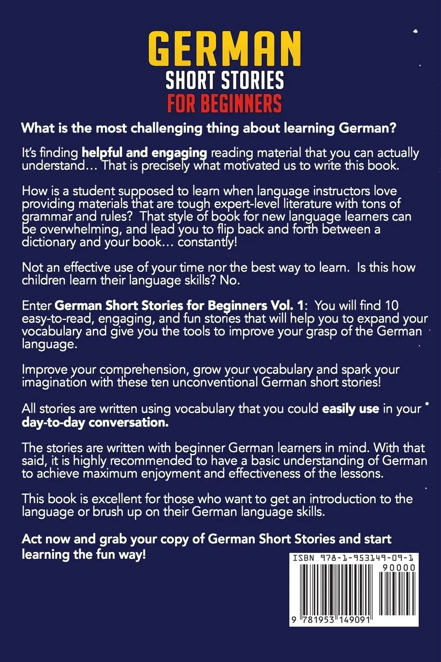 Rückseite: 9781953149091 | German Short Stories for Beginners | Touri Language Learning | Buch