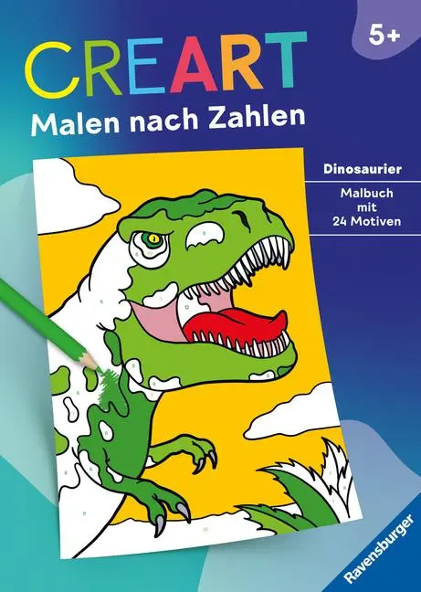 Cover: 9783473489091 | CreArt Malen nach Zahlen ab 5: Dinosaurier | Stefan Richter | Buch